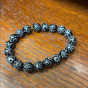 Black and White Beaded Bracelet